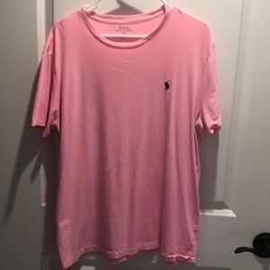 Pale Pink Mens Tee. Polo by Ralph Lauren size large